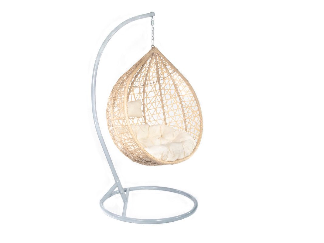 TAOS Nest hanging Chair -Tan and White