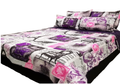 5 Piece Quilt Set Pink Purple Eiffel Tower Bedspread Set