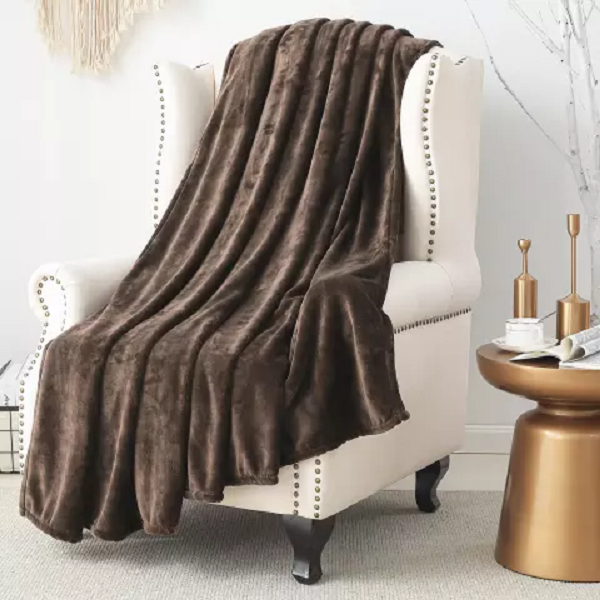 Fleece Blanket - Soft touch - Very warm - Queen Size - Brown
