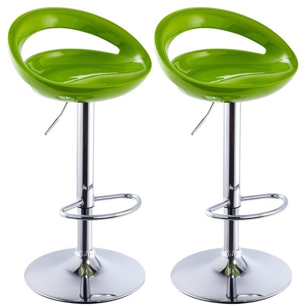 Bar Stools / Kitchen Counter Breakfast Chairs ��� 2 Pack - Green