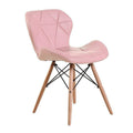 Multifunctional Scandinavian Butterfly Design Ergonomic Dining Chair - Pink