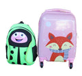 Fox Kids Suitcase & Green Ladybug Backpack Set - Travel Combo