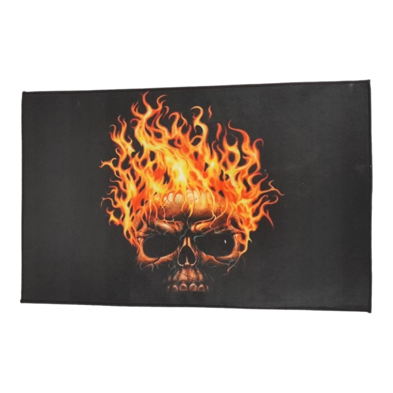 SMTE Polyester Skull Fire Small Mat 80x50cm