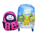 Pokémon Kids Suitcase & Pink Ladybug Backpack Set - Travel Combo