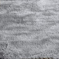 Large Fluffy Shaggy Fur Rugs - grey &white
