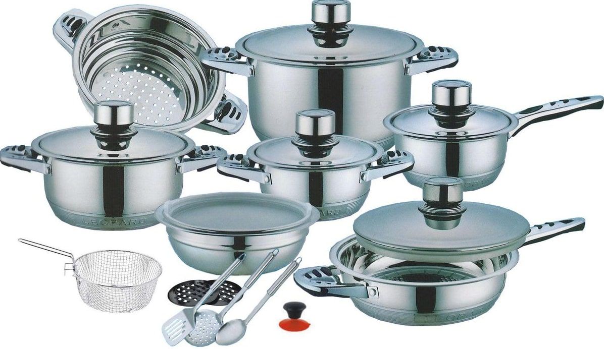 21 Piece Stainless Steel Cookware Pot Set