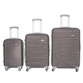 3 Piece Hard Outer Shell Luggage Set - 29 Inch - Brown