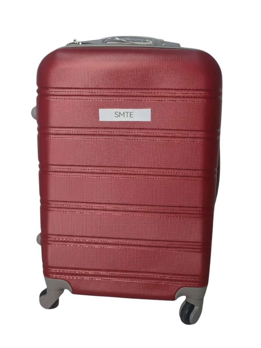SMTE 23 Inch Hardshell Suitcase - Lightweight Red Travel Luggage