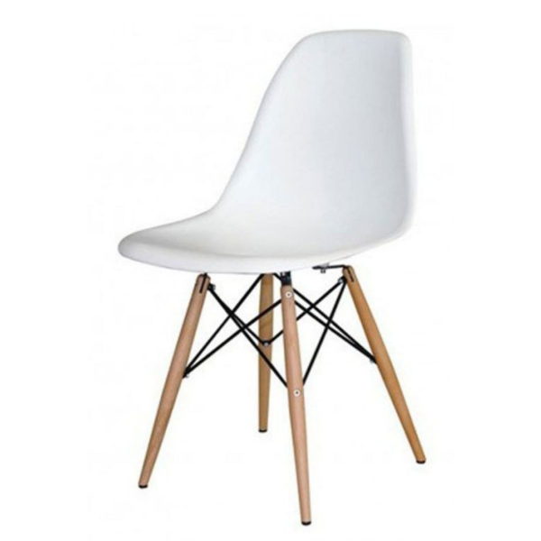 Emmy Wooden Leg Chair - White