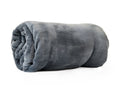 Coral Fleece Grey Throw