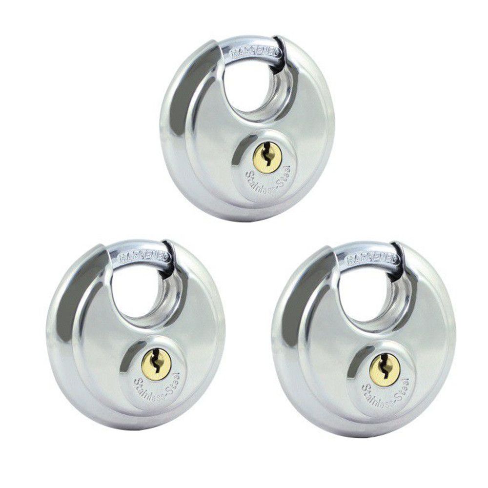 3 x Padlock Diskus Type - 70mm Pad Lock