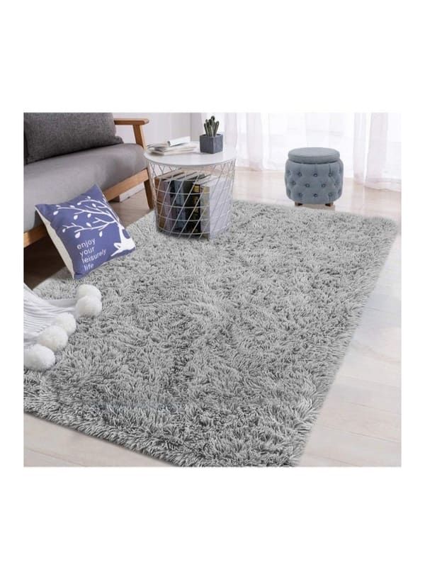 Soft Shaggy Rug - Grey