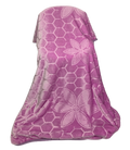 Queen Size Blanket Super Soft Honeycomb Pattern 1 Ply - Pink