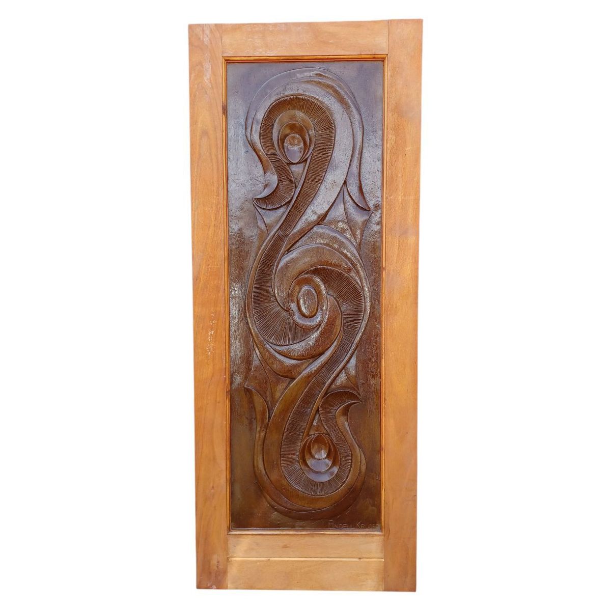 SMTE Carved Range Symphony Hand-Carved Hardwood Door RESO2