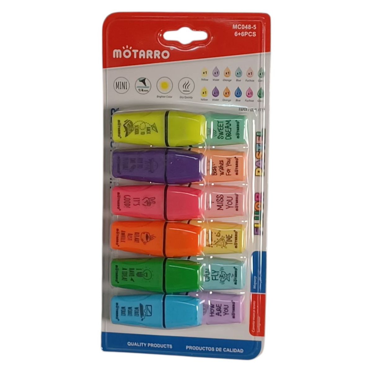 SMTE - Highlighter Set of 6 Fluorescent