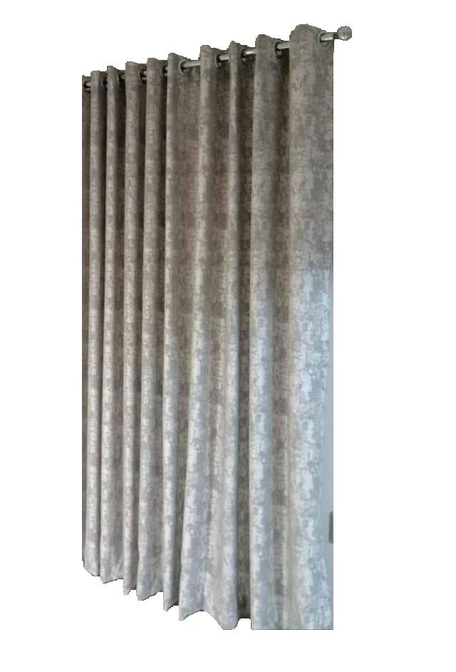 Eyelet Readymade Curtain Grey - 240 L x 250 W cm
