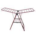 Two Tier Portable T-Model Clothes Drying Rack / 9m Washing Line - Red