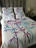 Quilt Set Purple Blue Bedspread Set - 5 Piece