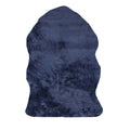 Home Decor Curvy Faux Fur Rug - Blue - M