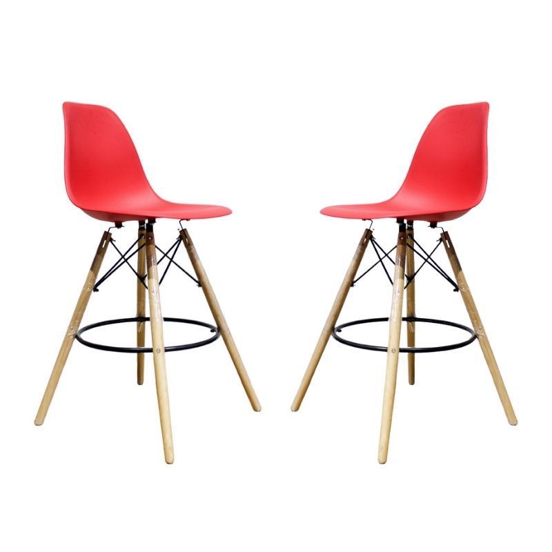 Kim Red Bar Stool