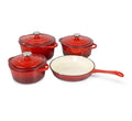 7 Piece Cast Iron Dutch Oven Cookware Pot & Pan Set