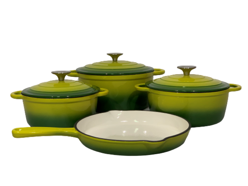 GB 7psc Cast Iron Pot set/Cookware Set - Lime
