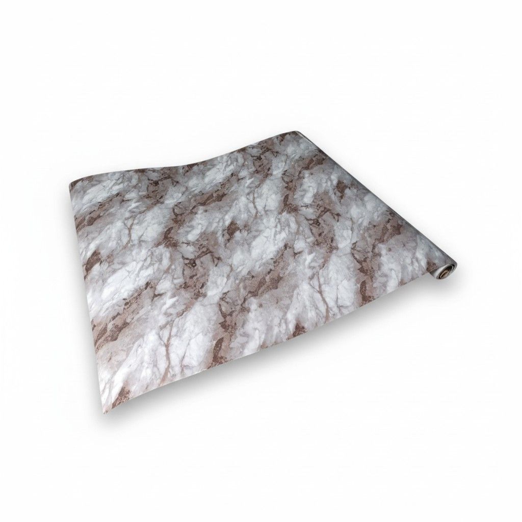 SMTE Premium Marble Brown Mix Self-Adhesive Wallpaper Coil - 120cm X - 3000 cm
