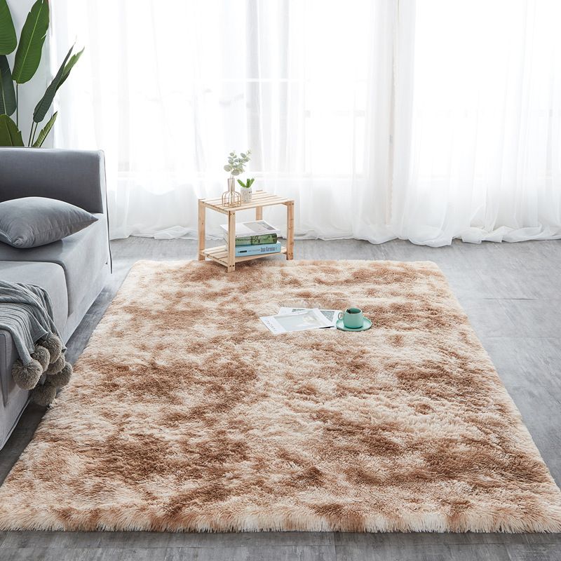 Three Tone Brown Fluffy Carpet - Shaggy & Foldable Rug Brown 200 x 150