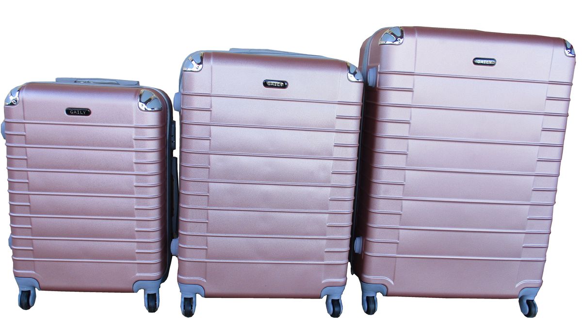 3 Piece Holiday Luggage Set - 30 inch - Rose Gold
