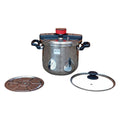 SMTE 7L Stainless Steel High-Pressure Cooker with Steamer Basket and Lid