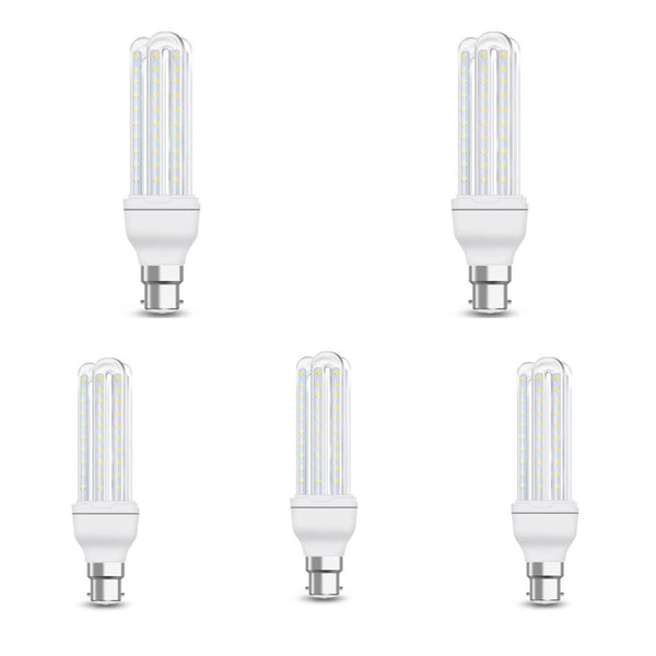 SMTE - 5 Pack - B22 12W LED Corn Light Bulb (Cool White)