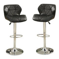 Bar Stool Chairs - Set of 2 - Black
