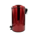 DH - Stainless Steel Pedal Bin - 30L - Burgundy