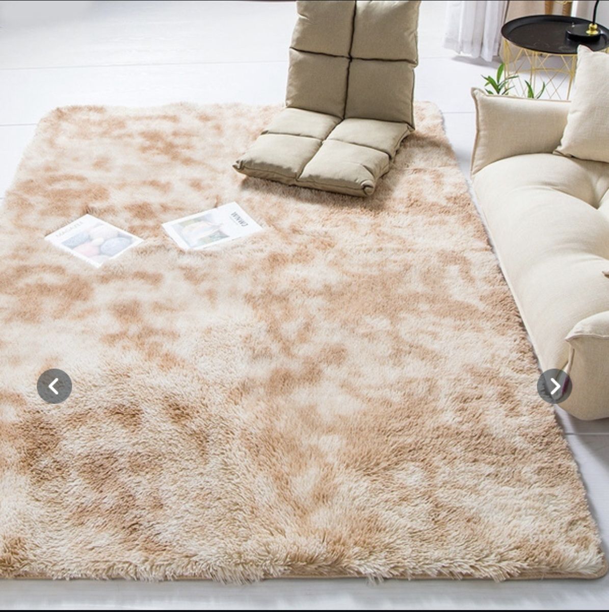 Fluffy Rug - Light Brown Ombre