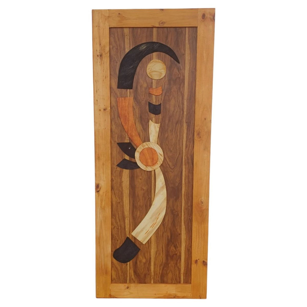 Patterned pine door — assorted design example 5; 1 door supplied, design selected at random
