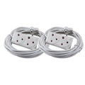 20m Extension Cord With A Two-Way Multi-Plug Extension Lead Bulk 2 Pack