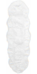Shaggy Area Rug Soft Fluffy Rug 60cm x 180cm - White mixed with black