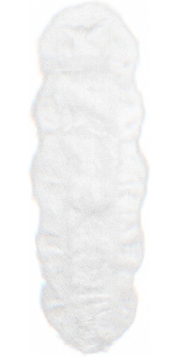 Shaggy Area Rug Soft Fluffy Rug 60cm x 180cm - White mixed with black