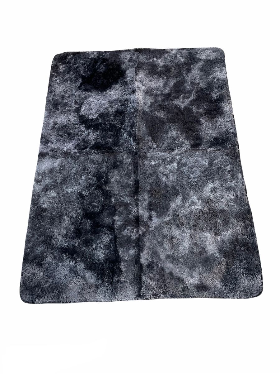 Fluffy Dark Grey Rug