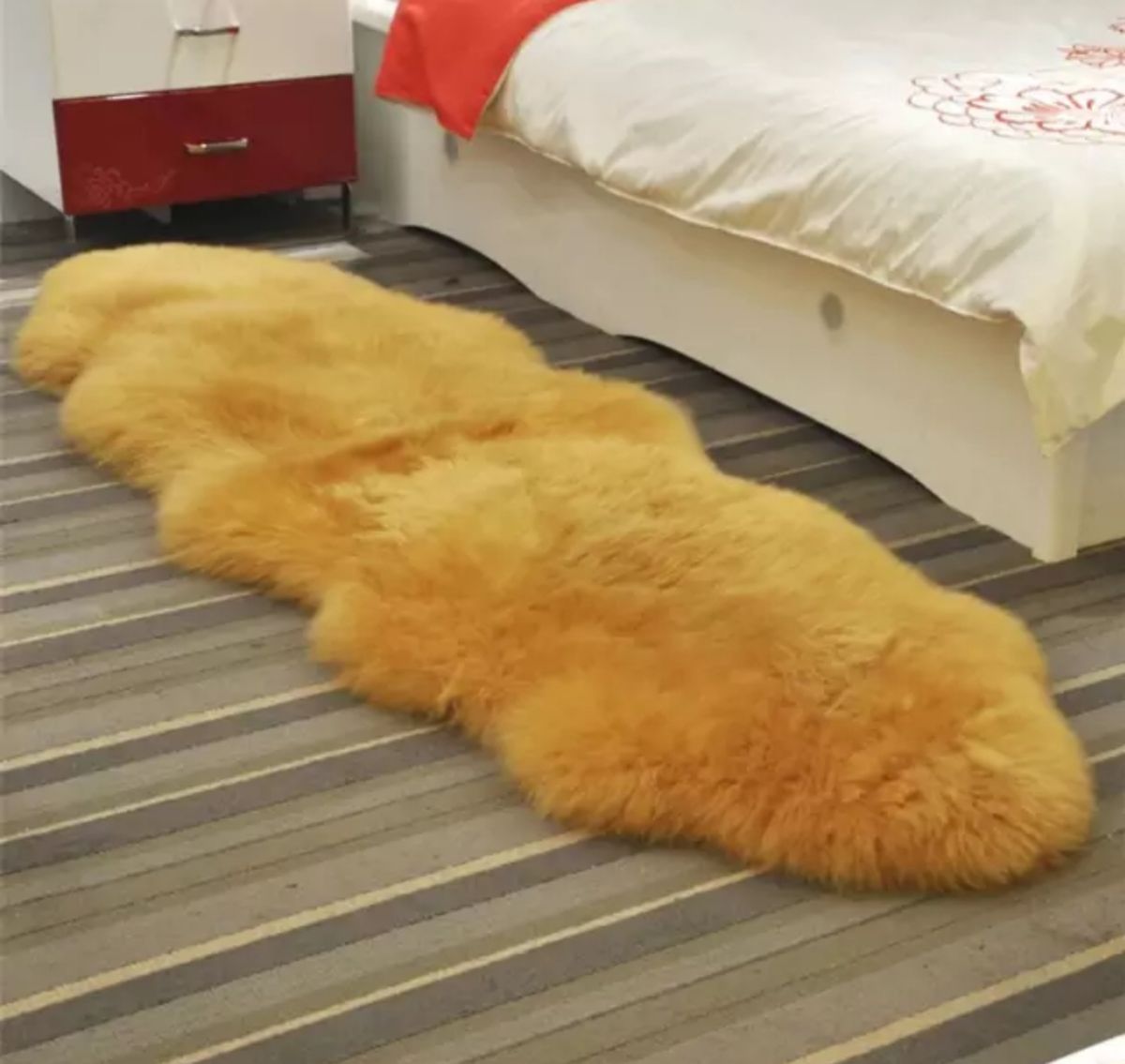 Fluffy Rug Carpet - Yellow