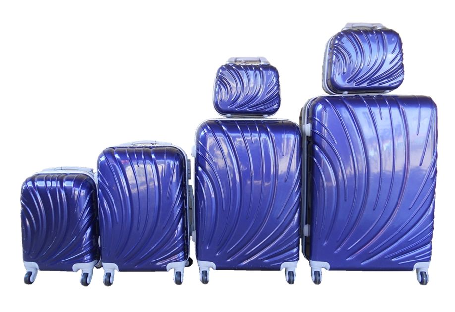 6 Suitcases Travel Trolley Luggage Set - Blue