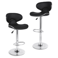 2 x Modern Stylish Bar Stools - Black