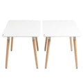 SMTE S-124T Dining Table MDF White - Modern 4 Seater Table - Set Of 2