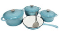 Quality Cast Iron Cookware Set & Complementary IYWA Serving Spoon - Sky Blue