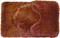 3 Piece Non-Slip Plush Toilet Seat Cover & Bathroom Mats Set - Fluffy Brown