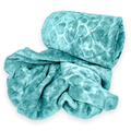 Rainbow - Fleece Blanket 180x150cm - Warm Winter Throw - Caribbean Blue
