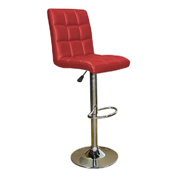 Imprezza Faux leather barstool - Block design - Red