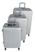 Mooistar Travel Luggage 3 Piece Suitcases Spinner - Silver