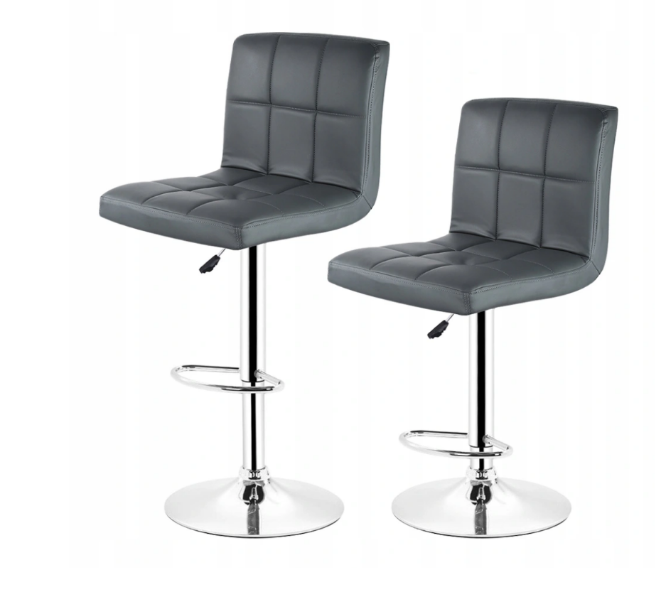 Bar Stools / Kitchen Counter Breakfast Chairs - Two Pack - Black Colour