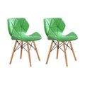 2 Piece Of Multifunctional Scandinavian Butterfly Design Ergonomic Chair Set - Green
